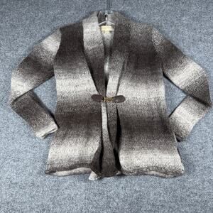 Michael Kors Ombre Brown Wool Blend Clip Front Sweater Cardigan - Size Small